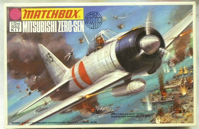 Matchbox 1/72 Mitsubishi Zero-Sen - IJN Akagi or Training Unit, PK-4 plastic model kit